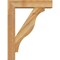 Ekena Millwork Funston Block Rough Sawn Bracket w/ Offset Brace, Western Red Cedar, 6"W x 24"D x 32"H BKT0604X24X32FST05RWR - alternate 2
